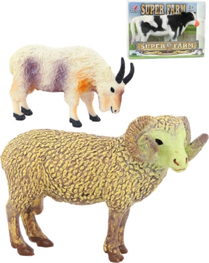 Realistische plastic figuur van een boerderijdier 8 cm - 1 stuk