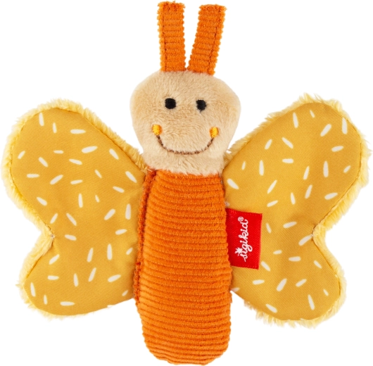Sigikid eerste knuffeltje vlinder geel met knispermateriaal