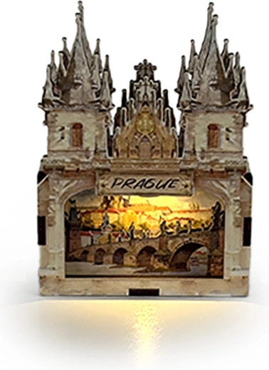 2Kids Toys 3D houten magneet Praag – Hradčany en de Karelsbrug - 1 stuk