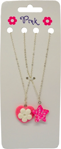 Kinderkettingen met hart en ster – set van 2 stuks