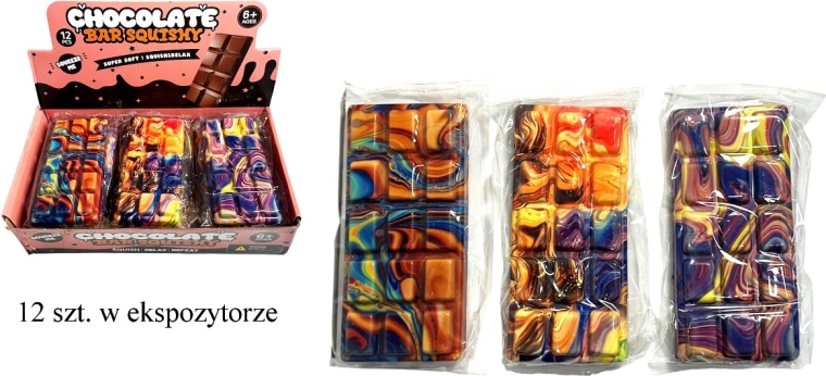Anti-stress knijpspeeltje in de vorm van kosmische chocolade - 1 stuk