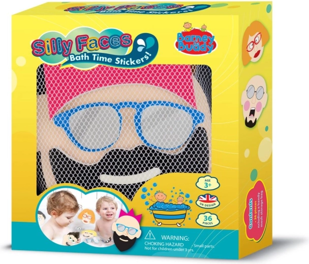 Foamstickers voor in bad – grappige gezichten
