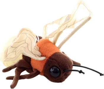 Pluchen glimworm eco friendly 17 cm