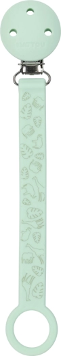 Nattou siliconen speenclip met print, mintgroen
