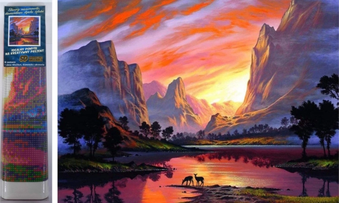 Diamantschilderij bergvallei