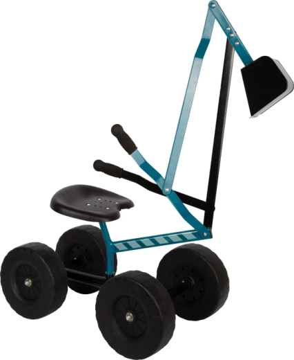 small foot kinder trapgraafmachine met wielen blauw