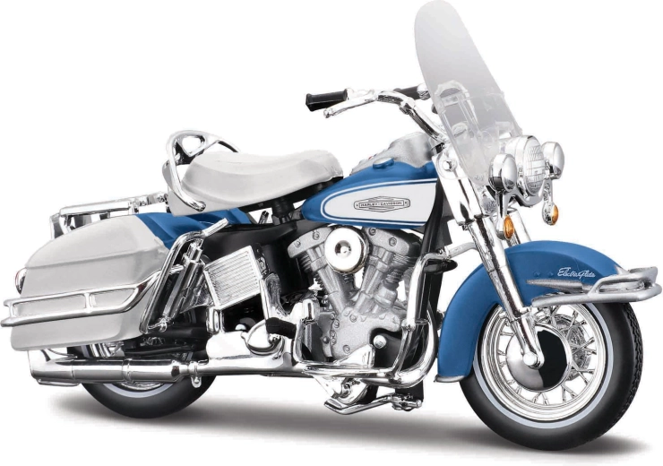 Maisto Harley-Davidson 1966 FLH Electra Glide blauw-wit 1:18