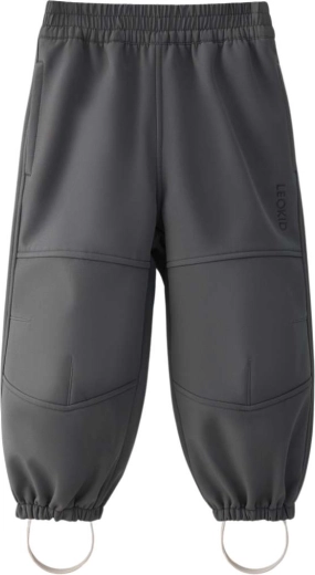 Softshellbroek Leokid Vic asphalt (maat 92)