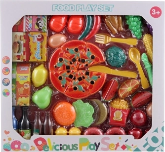 Grote set voedingsmiddelen voor een kinderkeuken
