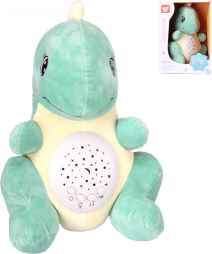 Pluchen dinosaurus met nachthemelprojector met licht en geluid - 1 stuk
