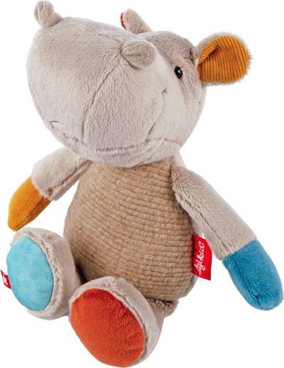 Eerste pluchen nijlpaard patchwork 26 cm Sigikid