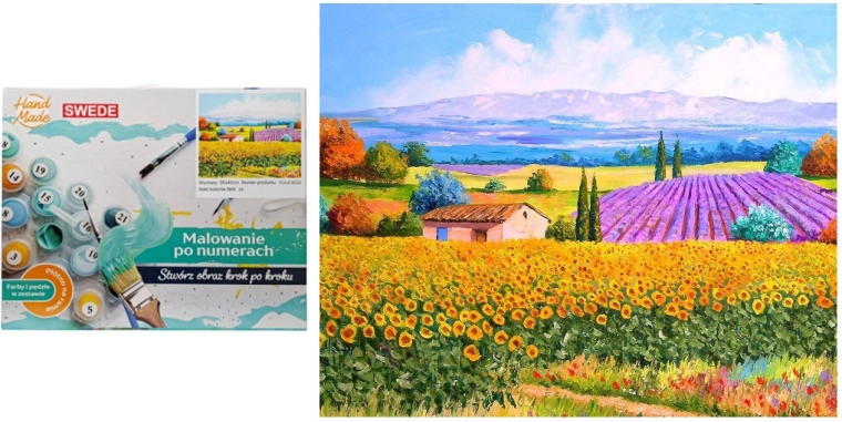 Schilderen op nummer Op het platteland