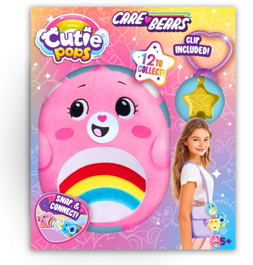 Cutie Pops pluchen rugzakhanger Care Bears (Zorgbeertjes) - meerdere soorten - 1 stuk