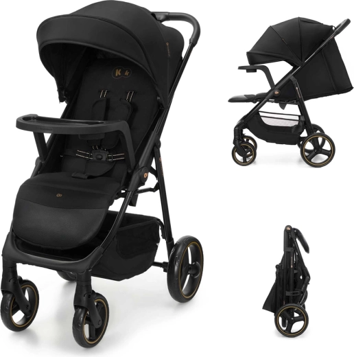 Kinderkraft sportkinderwagen Trig 3 met dienblad onyx black
