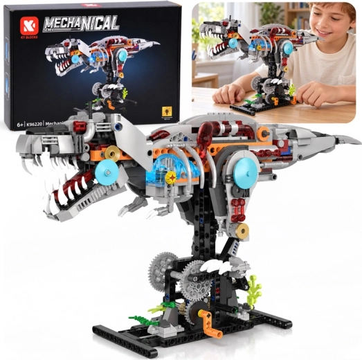 Technische bouwset mechanische dinosaurus T-Rex met ledverlichting, 730 onderdelen