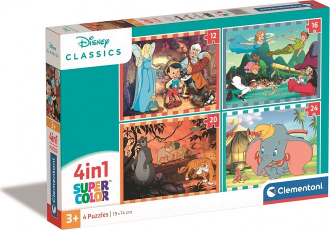 Puzzel 4in1 Super Kleur Disney Klassiek