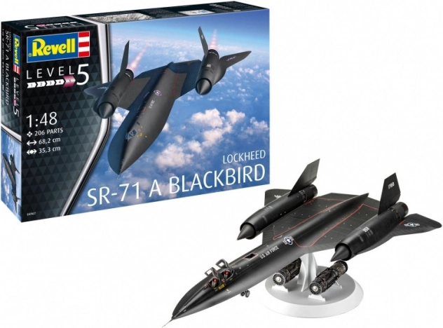 Kunststof model van het vliegtuig Lockheed SR-71 Blackbird 1/48