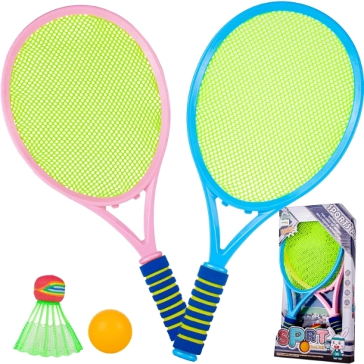 Set badmintonrackets met bal 45 cm
