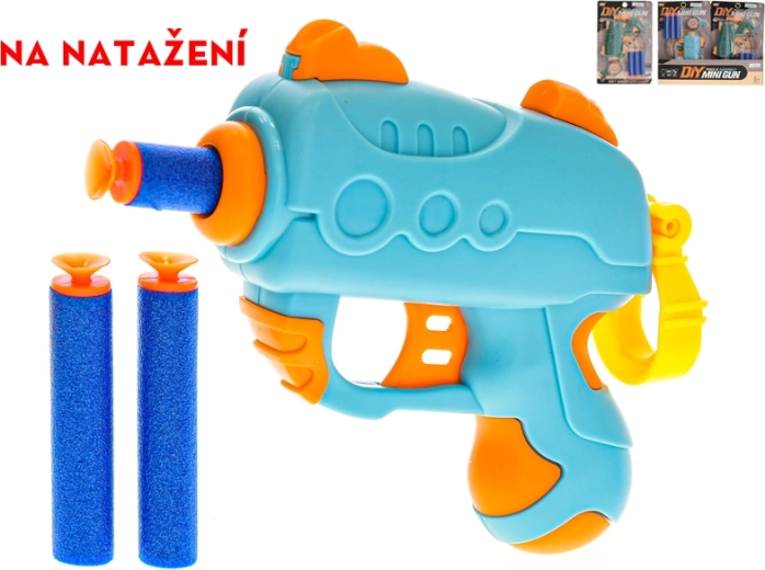 Kinderpistool met spanhendel met doelwit en 3 schuimrubberen darts