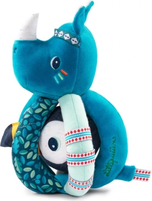 Lilliputiens rammelaar neushoorn Marius en toekan Pablo