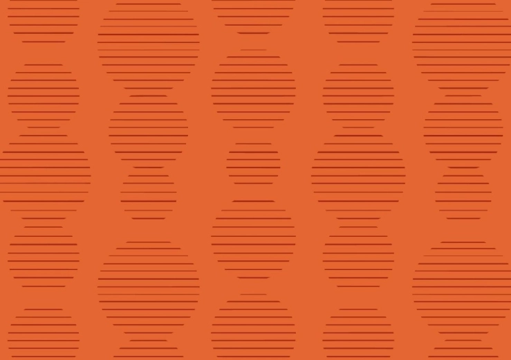 Gekleurde C6-envelop met oranje gestreepte rondjes