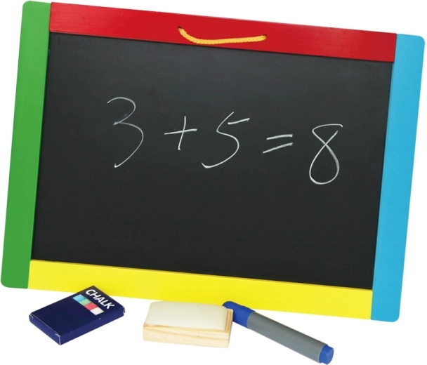 Dubbelzijdig hangbord BABU voor krijt en stiften