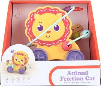 Kunststof doolhof leeuw op wieltjes voor kinderen