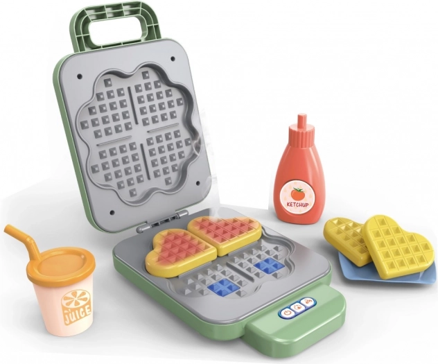 Groene wafelmaker voor meisjeshuishoudens