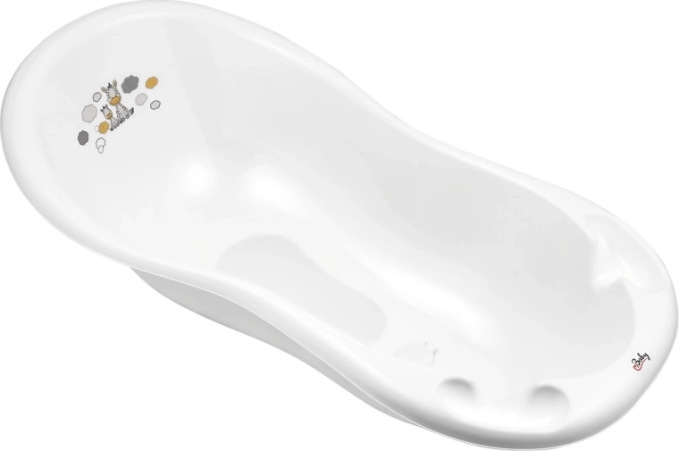 Maltex babybadje met stop en antislip 100 cm – witte Zebra