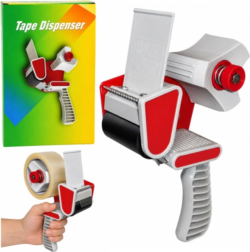 Handmatige afroller voor verpakkingstape met spanmechanisme 50 mm - 1 stuk