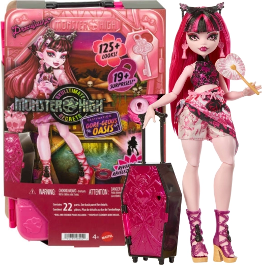 Monster High Draculaura reisset met verrassingen 28 cm