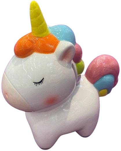 Keramische spaarpot eenhoorn