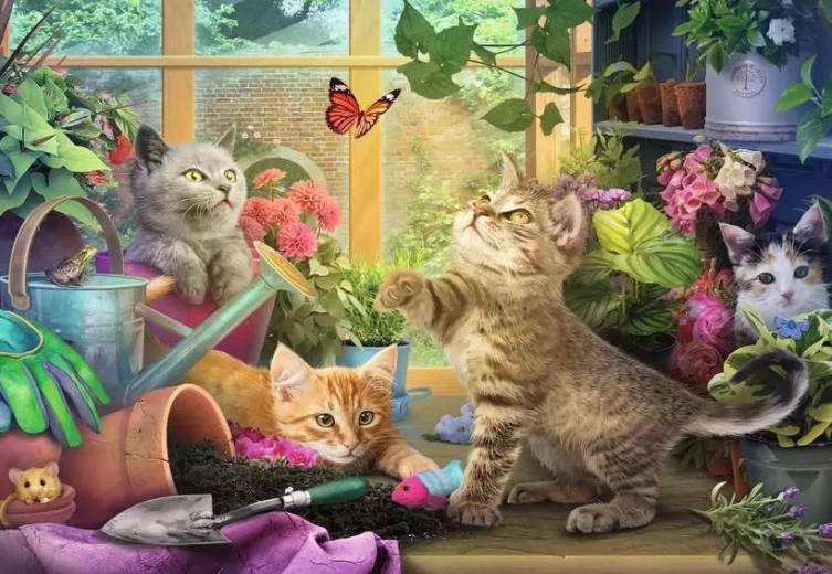 Ravensburger puzzel Ondeugende kittens XL 200 stukjes