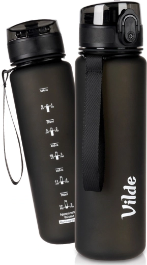 Vilde zwarte waterfles 650 ml