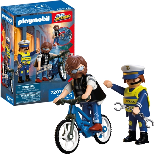 Playmobil City Action – fietsdiefstal met accessoires, 11 delen