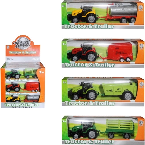 Tractor met aanhanger met frictieaandrijving