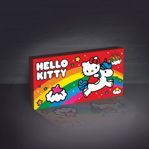 Hello Kitty lichtgevend wandbeeld met eenhoorn