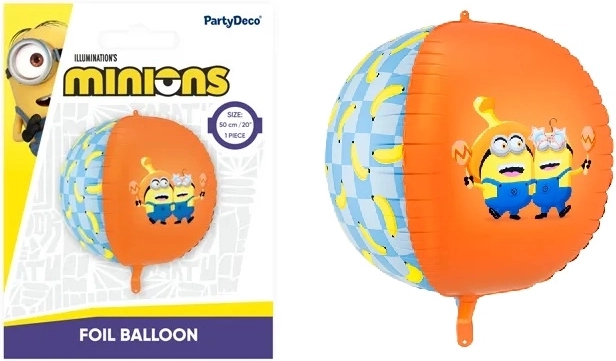 Folieballon Minions in balvorm 75 cm mix - 1 stuk