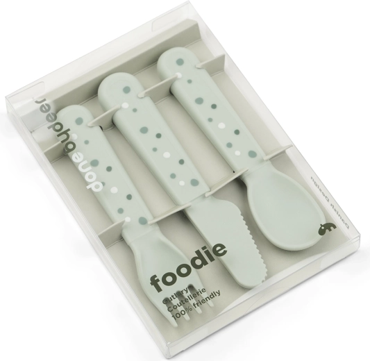 Done by Deer bestekset Foodie Happy dots groen