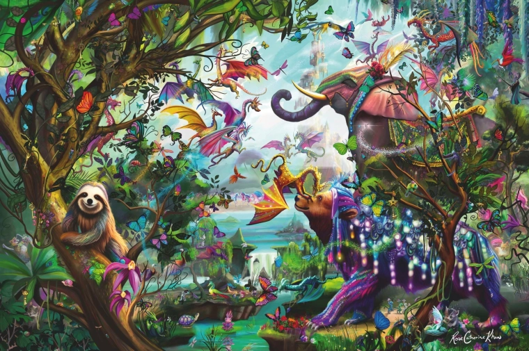 RAVENSBURGER Puzzel Tropische draken 4000 stukjes