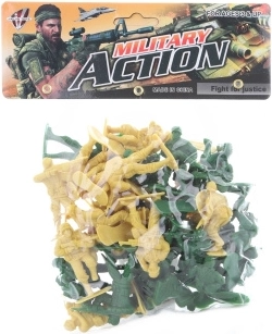 Plastic soldaatjes in zakje 6 cm – twee gekleurde sets