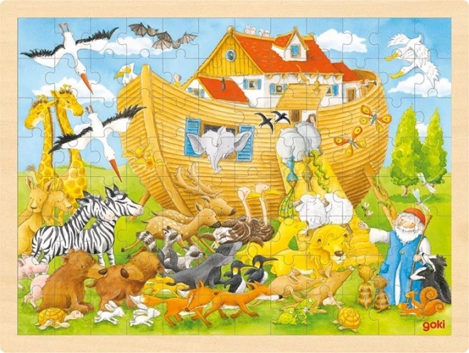 Goki houten puzzel Noachs ark 96 stukjes