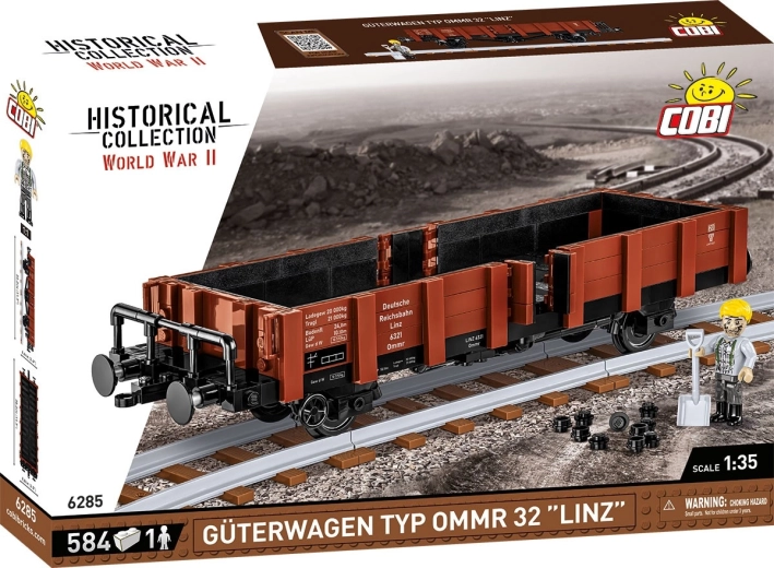 COBI Historische collectie WOII goederenwagon Güterwagen type OMMR 32 Linz 1:35