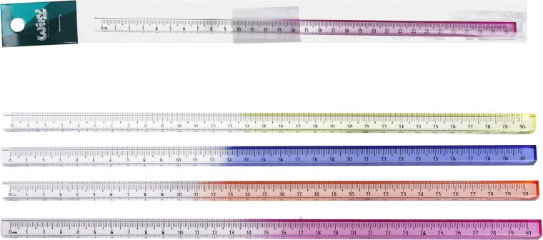 3D Liniaal 30 cm kleurrijk