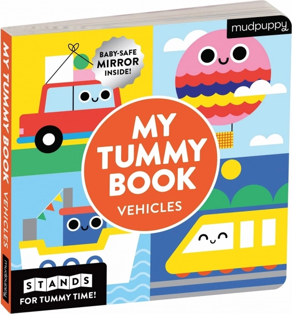 Dubbelzijdig boekje met spiegeltje vervoersmiddelen