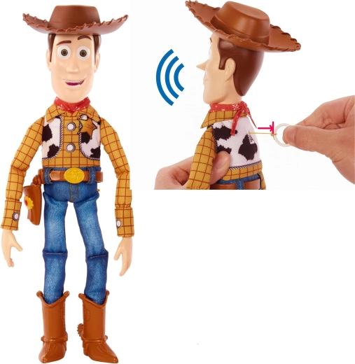 Mattel Disney Toy Story interactieve zachte figuur Woody 31 cm (Engelse versie) - 1 stuk