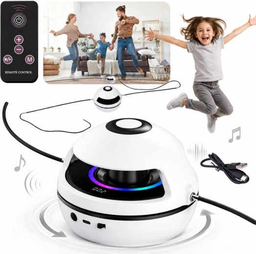 Elektrisch interactief springtouw met muziek, Bluetooth, afstandsbediening en teller