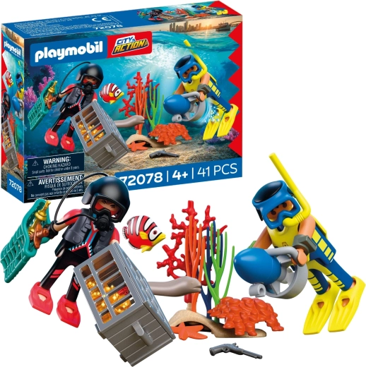 Playmobil City Action politie-duiker met schat – speelset met figuren en accessoires
