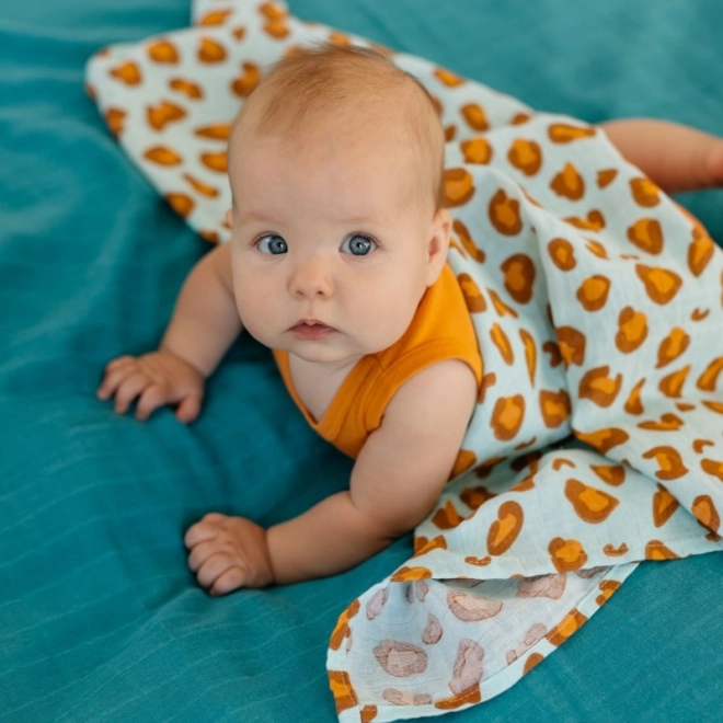 Tommy Lise mousseline luiers Blue Leopard set 2 stuks