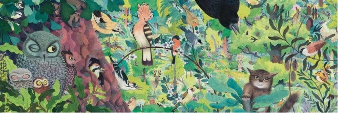 DJECO Panoramische puzzel Uilen en vogels 1000 stukjes